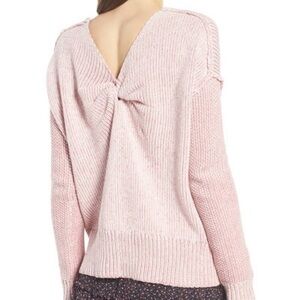 Rebecca Minkoff Reversible Twist Sweater Size Large Blush Pink Knit
